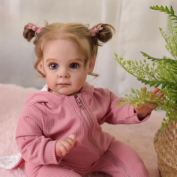 🆕 20 inches Vinyl Body Realistic Reborn Baby Girls Doll - Picture 6 of 8